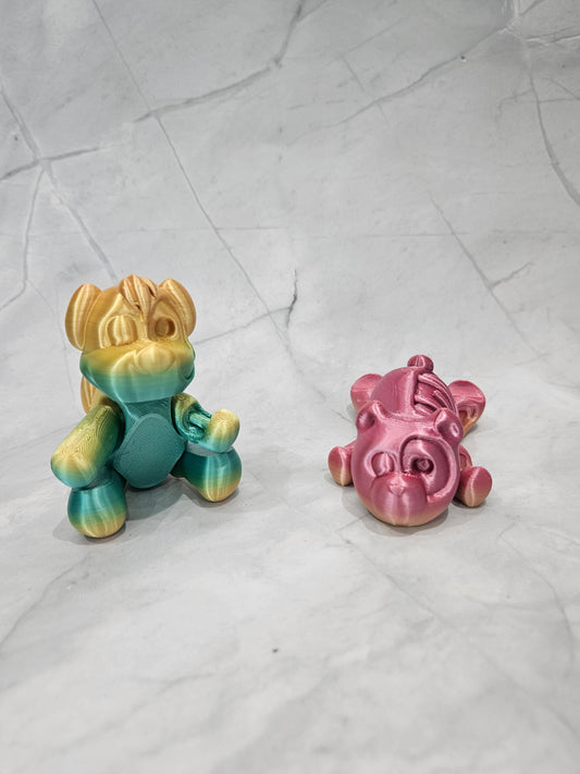 3D Printed Zombie Bear and Dog