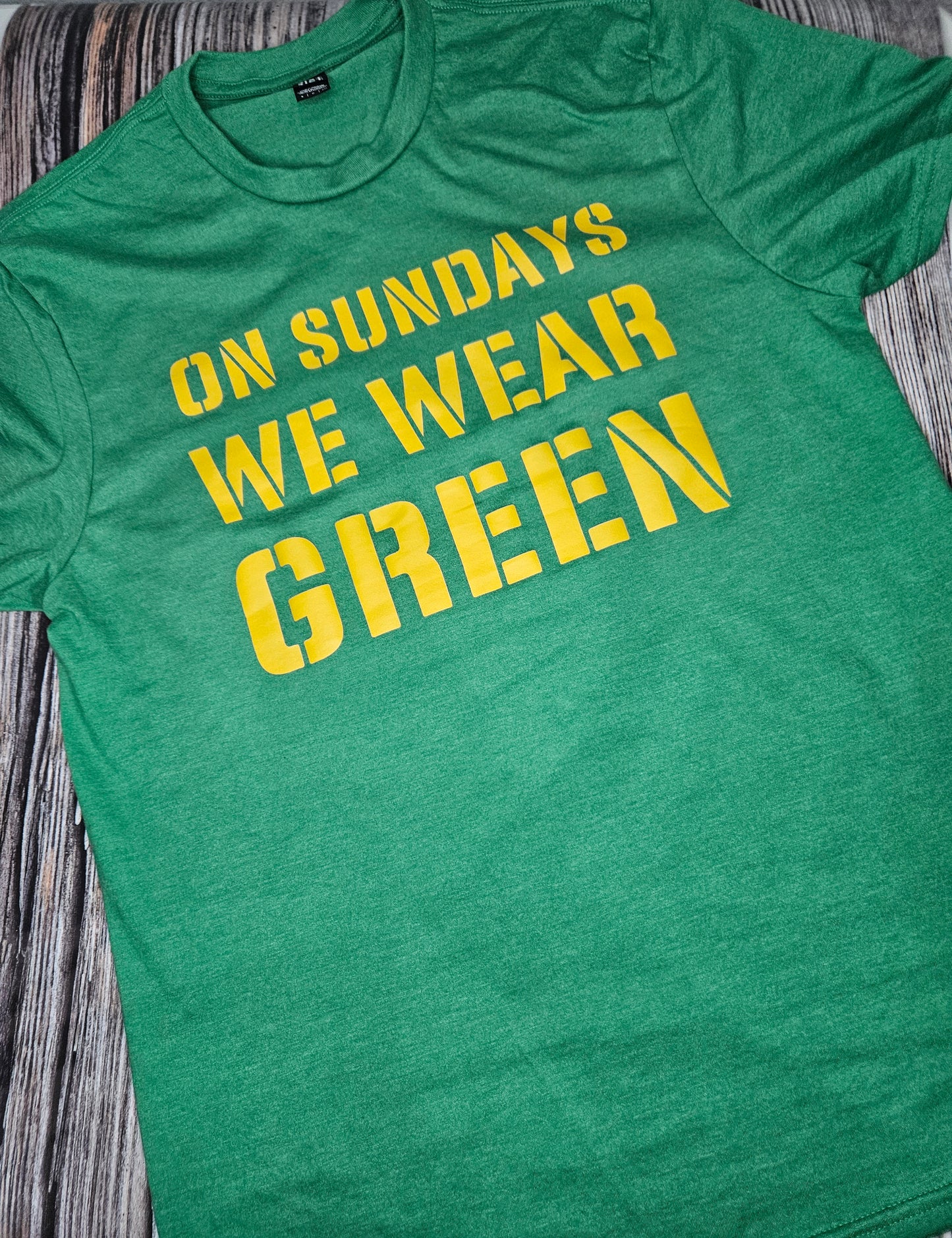 "On Sundays We Wear Green" Packer Shirt