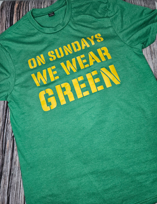 "On Sundays We Wear Green" Packer Shirt