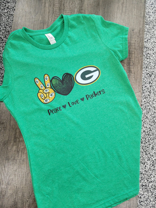 "Peace-Love-Packers" Tee Shirt